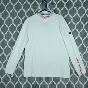 Bogner 007 Pullover Shirt Mens Extra Large White Long Sleeve James Bond XL Zip